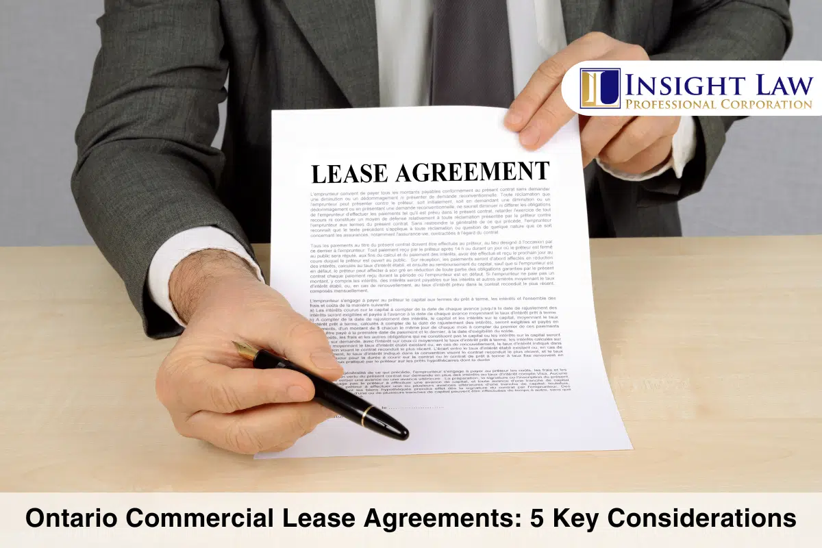 Ontario Commercial Lease Agreements 5 Key Considerations