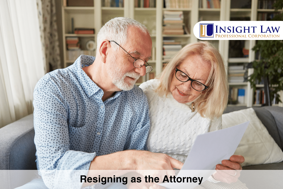 Resigning as the Attorney