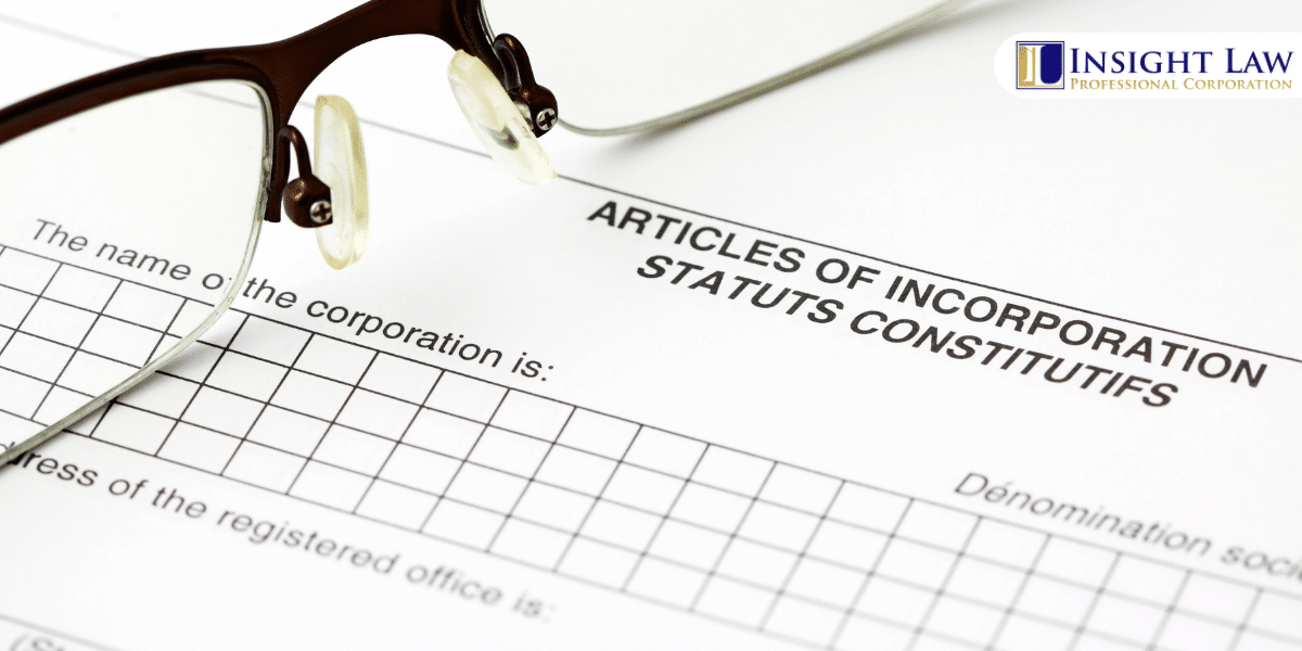 Articles of incorporation in Toronto