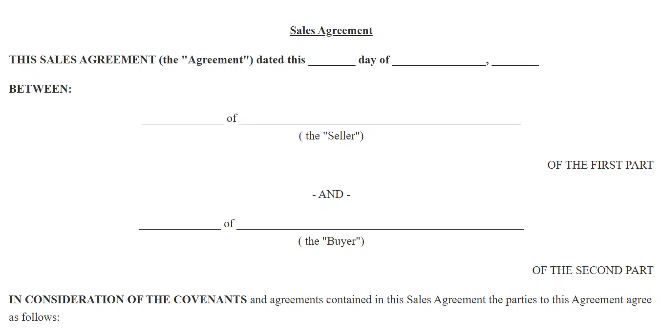 Sales and Purchase Contract